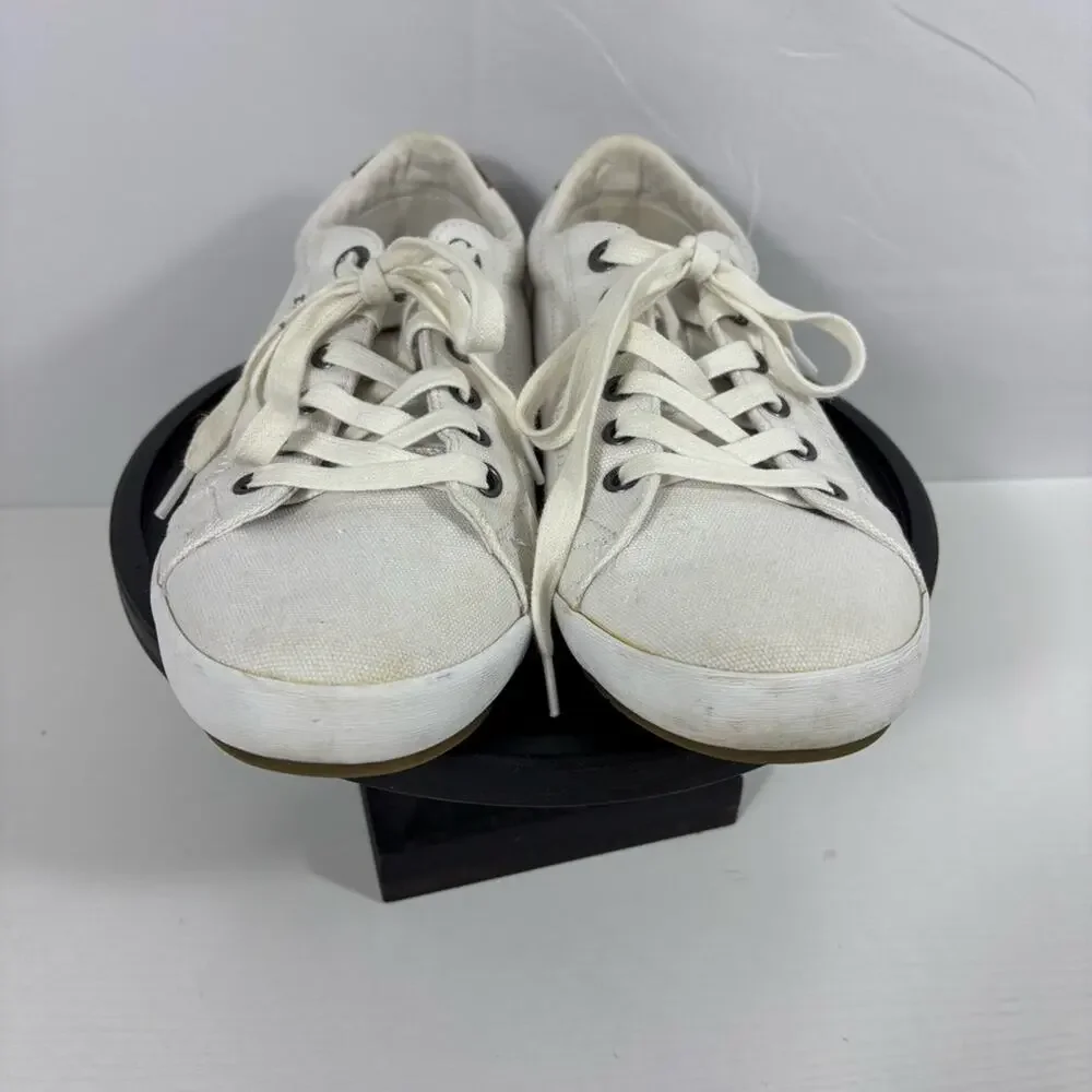 Taos Footwear Cream and Brown Sneakers Size 9